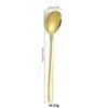 Acero Inoxidable Coreano Cuchillo Occidental para Bistec Juego de Vajilla Cuchara Mezcladora para el Hogar Tenedor de Mango Largo Cuchara de Postre de Lujo Accesible