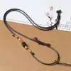 Cordón colgante ajustable tejido a mano para colgantes de jade, ágata, ámbar, combinación libre DIY con cordón de jade Hetian y cordón de cuero encerado