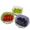 Cesta Drenadora de Dopamina con Forma de Pico de Pato para Uso Doméstico, Linda Cesta de Frutas a Prueba de Polvo, Doble Capa con Drenaje de Agua 2 en 1, Cesta Espesada para Lavar Verduras