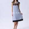 Nuevo Vestido de Noche de Modal Rayón para Mujer, Patchwork de Encaje, Color Sólido, Hombro Ancho, Colección Primavera/Verano 2026