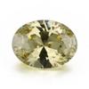 Ventas directas de fábrica color gema artificial Amarillo oliva forma de huevo piedra desnuda joyería DIY ovalada superficie de anillo con incrustaciones de circonita