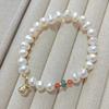 Pulseira Ins Novo Estilo Chinês Pérola de Água Doce Cristal Círculo Único Feminina Ágata Vermelha Preservação de Cor Atacado de Joias