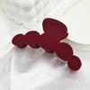 Pinza Grande de Terciopelo Otoño e Invierno Pinza para el Pelo Flockada Superficie de Terciopelo Rojo Grande Accesorios de Año Nuevo Accesorios para el Cabello Pinza de Tiburón Venta al por Mayor