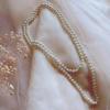 Collar de Perlas del Mismo Estilo que la Estrella, Cadena de Suéter Multicapa Versátil, Collar Largo Elegante y Noble para Mujer, Cadena Doble Apilada