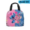 Bolsa de almuerzo con estampado de dibujos animados de Stitch transfronteriza para estudiantes de primaria y secundaria, lonchera térmica, bolso de mano, bolsa de comida para niños