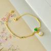 Pulsera de jade hetian con diseño de bambú y plata 925, estilo nacional chino, con rima paso a paso, HTYH047