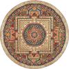 Alfombra Redonda Estilo Étnico Transfronterizo Sala de Estar Llena de Área Grande Sofá Alfombra Mesa de Centro Decorativa Alfombra de Piso Fácil de Cuidar