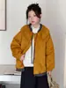 Nuevos estilos de otoño e invierno para niñas: chaqueta cálida acolchada con cuello de muñeca, forro de borrego mongol, adecuada para estudiantes
