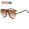 Gafas de Sol para Mujer Estilo Nuevo Transfronterizas Tendencia Estilo Europeo y Americano Montura Media Poligonales Moda Gafas de Sol M6281