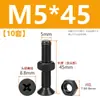 Tornillos de acero inoxidable 304 negros de cabeza avellanada en cruz juego de dos piezas tornillos de máquina de cabeza plana y tuercas M2M3M4M5M6M8