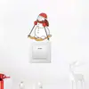 Pegatina de Interruptor de Muñeco de Nieve Lindo Navideño de Dibujos Animados Pegatina de Pared Autoadhesiva Pegatina Decorativa para Habitación de Niños Festival BR0965C