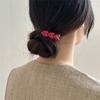 Três Pequenos Grampos de Cabelo de Amor Estilo Creme Coração de Pêssego Presilha Bico de Pato Vinho Tinto Retrô Preto Puro Grampo Lateral para Franja Acessórios de Cabelo Novo