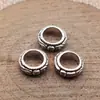 11x11x4mm 0.94g Plata Antigua Colgante DIY Directo del Fabricante Anillo Redondo Texturizado Cuenta con Agujero Grande