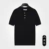 Camisa Polo de Manga Corta para Hombre Verano Tejido Fino Solapa Superior Lujo Ligero Gama Alta Color Sólido Casual Negocios Camiseta