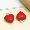 Aço Inoxidável Esmalte Pingente Gotejamento de Óleo em Forma de Coração Brincos Chaveiro DIY Feito à Mão Acessórios de Joia Materiais