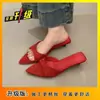 Sandalias de verano para mujer sin cordones para uso exterior, nuevo modelo 2026, punta fina de tacón bajo, impresionantes sandalias de tiras sin cordones de tacón alto y punta abierta