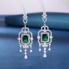 Pendientes Oudina Trendy de Plata S925 con Diseño Único, Pendientes Coloridos de Lujo de Alta Gama, Colgantes para Orejas como de Hada