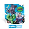 Spider-Man Transfronterizo Superhéroe Vengadores Hulk Iron Man Decoración de Vajilla para Fiesta de Cumpleaños Infantil