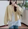 Jaqueta Casual de Couro Curta de Alta Qualidade, Estilo Coreano, Nova Coleção Primavera/Outono, com Cordão, Versátil, Emagrecedora, Caimento Solto