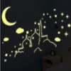 Produção de adesivos de estrelas luminosas PVC adesivos luminosos estrelas, lua adesivos luminosos adesivos fluorescentes