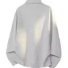 Camisa polo solta e simples para primavera/outono para homens, apresentando um estilo descontraído, zíper, cor sólida versátil e um design de peça dupla falsa