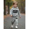 Conjunto de Ropa para Niños Transfronterizo Amazon Aliexpress Comercio Exterior Dropshipping para Niños Mayores Sudadera con Capucha y Pantalones de Chándal Conjunto de Dos Piezas