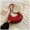Bolso de Lona con Patrón de Lichi en Forma de Media Luna, Bolso Cruzado Pequeño de Nicho Francés para Mujer, Nuevo Bolso de Hombro Vintage para Viajes 2024