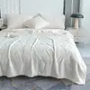 Manta Jacquard Taffetá Transfronteiriça para Ar Condicionado, Manta de Cor Sólida, Manta para Cochilo no Escritório, Manta para Dormir no Sofá, Manta Dupla para Casa