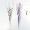Decoraciones Navideñas Transfronterizas Polvo Dorado Brotes de Bayas Tiras de Bayas con Lentejuelas Brillo Festivo Palo con Cuentas Accesorios de Flores