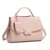 Bolsa transversal feminina em couro genuíno, grande capacidade, novo modelo popular de 2026, elegante e de alta qualidade, bolsa de ombro com aba para segurar na mão, moderna