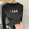 Camiseta de manga larga de forro polar para niña, nuevo estilo otoño e invierno 2026, ropa interior para niños, camiseta base cepillada, moderna