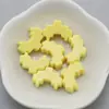 Acessórios DIY acrílico cor sólida moldura pixel coração furo reto coração oco corrente para celular contas