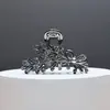 Pinza de tiburón de espiga de trigo para mujer, lujo ligero con pedrería y perlas, adecuada para recogidos en la parte posterior de la cabeza, versátil y elegante, tamaño mediano, para cabello fino