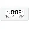 Reloj de Escritorio para Fabricante Habitación de Estudiante Pantalla Simple Hora Fecha Semana Temperatura Humedad Cómodo Delgado Reloj Despertador