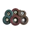 Disco Flap de Nylon 4 Polegadas 5 Polegadas 115mm Roda Abrasiva Não Tecida Esmerilhadeira Angular Moagem a Seco Lixa Diamantada Remoção de Rebarbas Troca Rápida