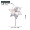Venta Caliente Transfronteriza Flor Navideña Artificial de 30 cm Flor Artificial Coreana Hecha a Mano Flor Dorada Blanca Decoración para Árbol de Navidad
