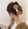 Tocado de princesa Escape, color curry, lazo grande de doble cara, accesorios para el cabello, pinza de tiburón dulce, pinza para el cabello, cabeza femenina