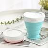 Nuevo juego de tazas plegables de silicona, taza de agua para exteriores para estudiantes, práctica taza de café, taza de plástico para el hogar, regalo