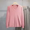 Novo suéter de tricô masculino atemporal de manga longa com decote V para atacado, clássico de outono e inverno, versátil, moda transfronteiriça, top masculino