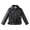 Fabricante de Ropa Infantil Chaqueta de Cuero para Niñas Primavera y Otoño 2026 Nuevo Estilo Coreano Chaqueta de Cuero tipo Biker para Niños Pequeños y Medianos con Cuello Solapa