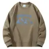 Suéter Gola Careca Coringa Masculino Moda Nova Solto Casual Estudante Masculino Pulôver Top Primavera e Outono Camisa Básica Atacado