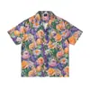 Camisa Estilo Étnico Retro Japonês com Estampa Paisley para Homens, Camisa Versátil Solta de Manga Curta da Moda, Jaqueta Casual para Casal