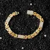 Pulsera europea y americana nueva hip-hop clásica con costuras de cadena geométrica