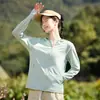 Ropa de Protección Solar de Seda de Hielo UPF50+ para Mujer 2025 Nuevo Verano Casual Holgada con Capucha Ropa de Protección Solar para Hombre