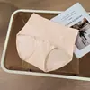 Calcinha Feminina 100% Algodão de Cintura Alta, Sem Costura, Respirável, Comprimento Estendido, Forro Antibacteriano na Virilha, Controle de Barriga, Levanta Bumbum, Cor Sólida, Adequada para Todas as Estações
