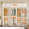 Armario de Acero para Dormitorio del Hogar, Prensado con Forma de Arco, Gabinete de Almacenamiento Sencillo, Gabinete de Almacenamiento de Chapa Metálica, Armario para Niños Bebés