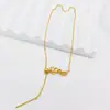 Pulseira Ajustável de Agulha em Aço Titânio Galvanizada a Vácuo Dourado 18K Pulseira que Não Desbota para Mulheres Joias Artesanais com Contas de Nicho Ins