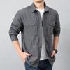 Camisa de manga larga de secado rápido para exteriores de primavera y verano para hombre, camisa de trabajo de manga corta con múltiples bolsillos, holgada, talla grande, transpirable, moda de ropa de trabajo