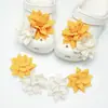 Buraco sapatos acessórios de alta qualidade ervilhas sapatos sapatos flor decorativo fivela diy acessórios jóias chinelos fivela removível sapato fivela