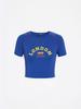 Estación Europea Comercio Exterior Transfronterizo 2025 Moda Callejera Personalizada Estilo Europeo y Americano Camiseta Bordado de Letras Top Corto